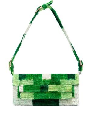 la milanesa Ramina graphic-print brushed bag - Green