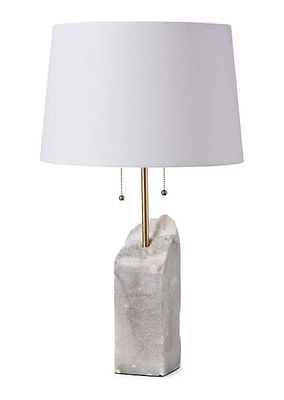 La Modern Square Raw Alabaster Table Lamp