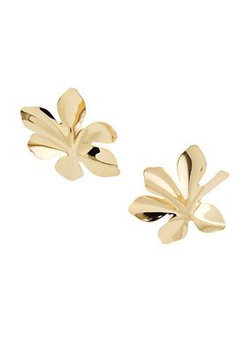 La Palma 18K Gold-Plate Large Flower Earrings