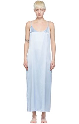 La Perla Blue Silk Slip Midi Dress