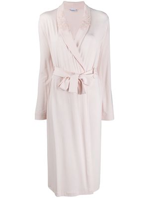 La Perla fitted long-sleeved robe - Pink