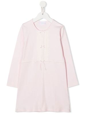 La Perla Kids bow-detail lace-trim pyjama dress - Pink