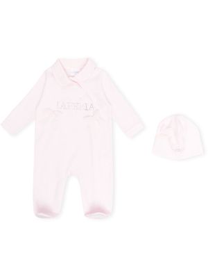 LA PERLA KIDS logo-embellished bodysuit set - Pink