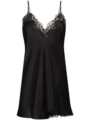 La Perla lace detail slip dress - Black