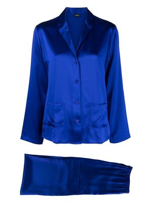 La Perla long-sleeve silk pajama set - Blue