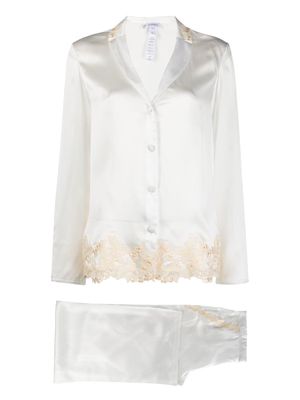 La Perla Maison lace-trim two-piece pyjamas - White