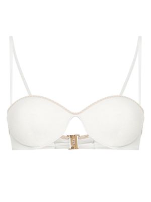 La Perla monogram underwired bikini top - White