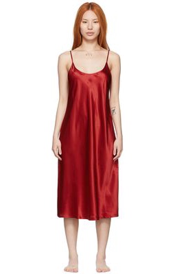 La Perla Red Silk Midi Dress