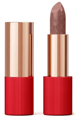 La Perla Refillable Matte Silk Lipstick in Cinnamon Red