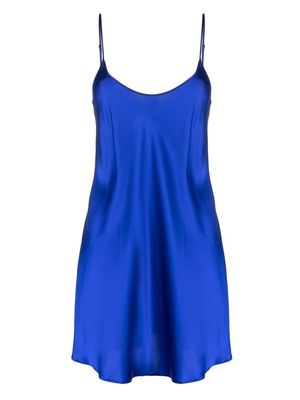 La Perla scoop neck slip dress - Blue