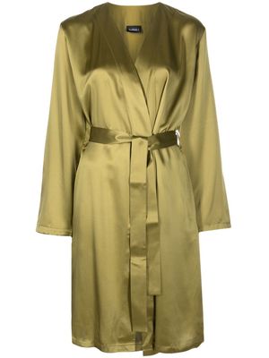 La Perla silk belted robe - Green
