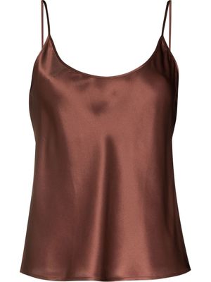 LA PERLA silk camisole top - Brown