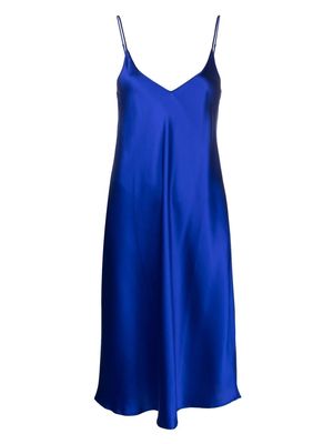 La Perla V-neck silk camisole slip dress - Blue