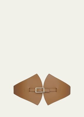 La Remarquable Wide Leather Belt