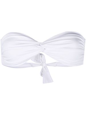 La Reveche Amelie twist bandeau bikini top - White