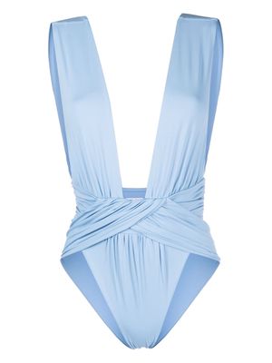 La Reveche ruched waist swimsuit - Blue