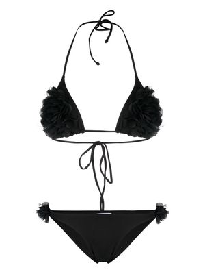 La Reveche Shayna ruffled-detailed bikini set - Black