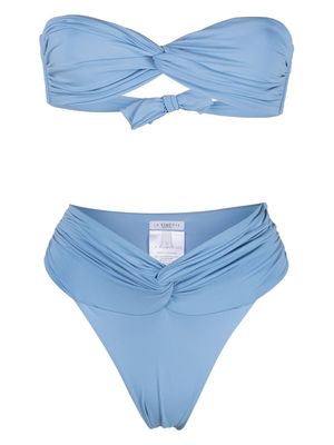La Reveche twist-detail bikini set - Blue