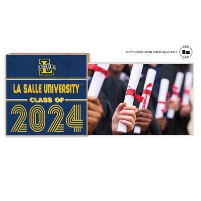 La Salle Explorers 5" x 10.5" 2024 Grad Floating Photo Frame