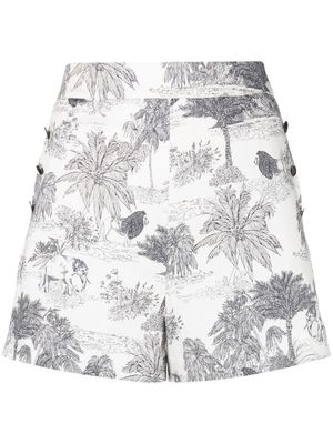 La Seine & Moi Alicia jungle-print shorts - Black