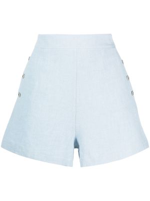 La Seine & Moi button detail shorts - Blue