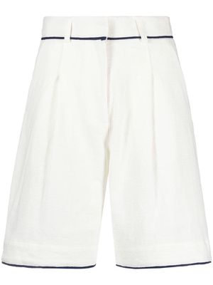 La Seine & Moi Junko pleated bermuda shorts - White