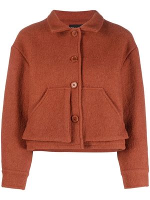 La Seine & Moi Marine wool cropped jacket - Brown