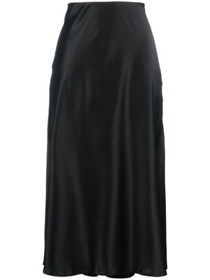 La Seine & Moi satin mid-length skirt - Black
