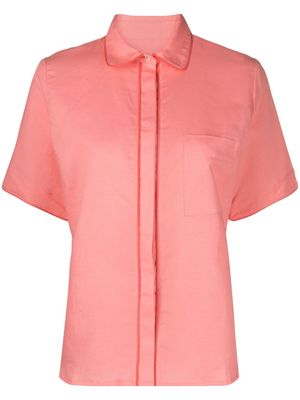 La Seine & Moi Suki linen-blend shirt - Pink
