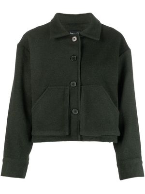 La Seine & Moi wool-cashmere cropped jacket - Green