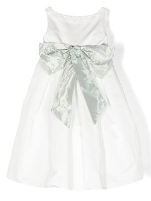 La Stupenderia bow-belted flared skirt - White