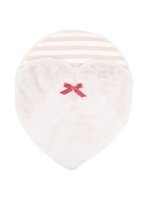 La Stupenderia bow-detail heart-shaped sleep bag - Neutrals
