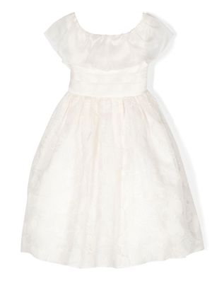 La Stupenderia Chantilly-lace maxi dress - White