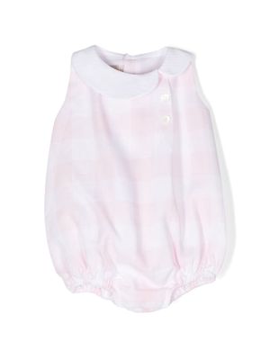 La Stupenderia check-print buttoned shorties - Pink