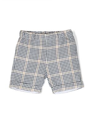 La Stupenderia check-print elasticated-waist shorts - Blue