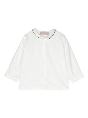 La Stupenderia classic collar cotton blend shirt - White