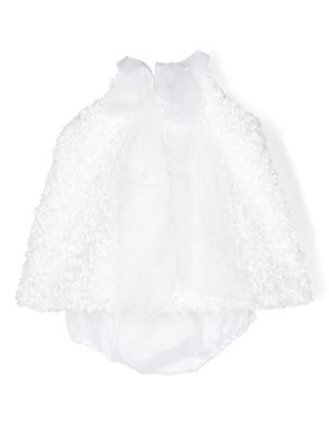 La Stupenderia Cloe bow-detail silk dress - White
