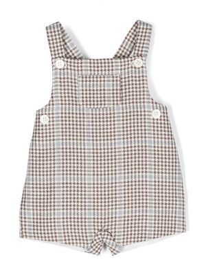 La Stupenderia criss-cross houndstooth playsuit - Brown