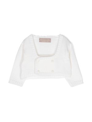 La Stupenderia double-breasted cashmere bolero - White