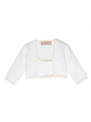 La Stupenderia double-breasted knitted cardigan - White