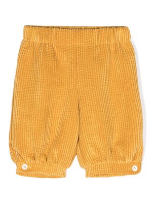 La Stupenderia elasticated-waist corduroy shorts - Yellow