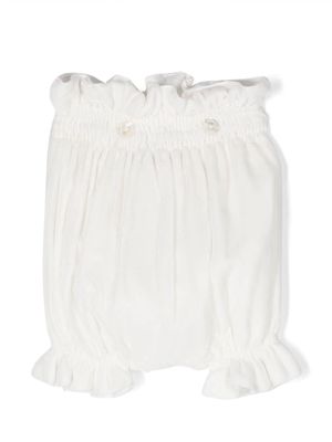 La Stupenderia elasticated-waistband cotton shorts - White