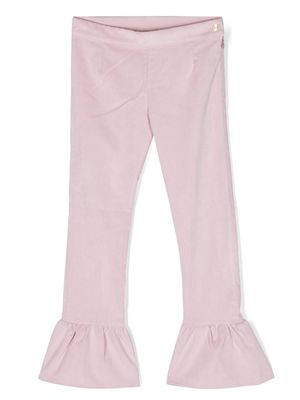 La Stupenderia flared-cuffs button-fastening trousers - Pink