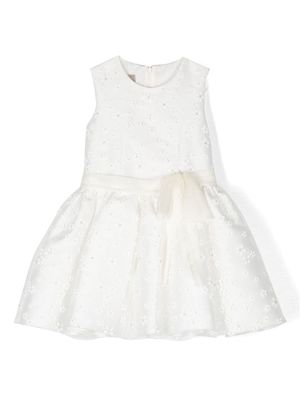 La Stupenderia floral-embroidery dress - White
