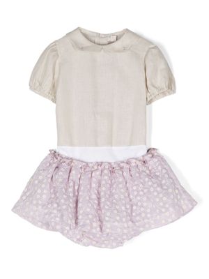 La Stupenderia linen shorts set - Neutrals