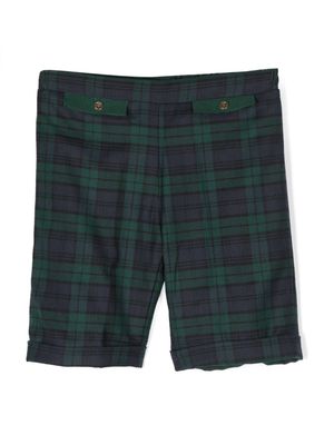 La Stupenderia plaid check-print shorts - Green