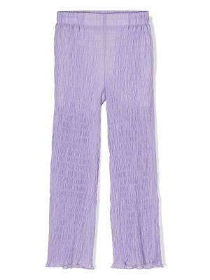 La Stupenderia shirring flared trousers - Purple