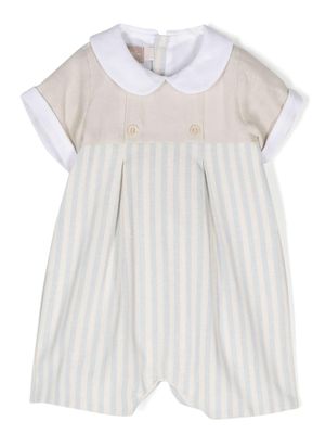 La Stupenderia short-sleeves striped romper - Neutrals