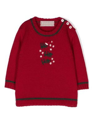 La Stupenderia slogan-embroidered knitted jumper
