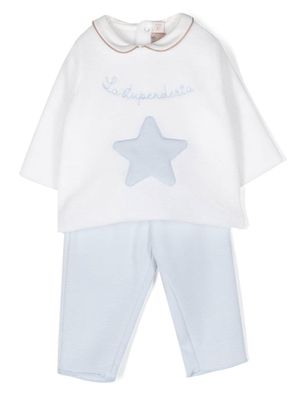 La Stupenderia star-patch tracksuit set - White